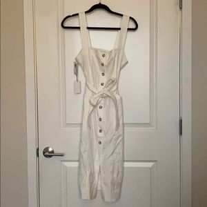 White button down midi dress Aritzia NWT